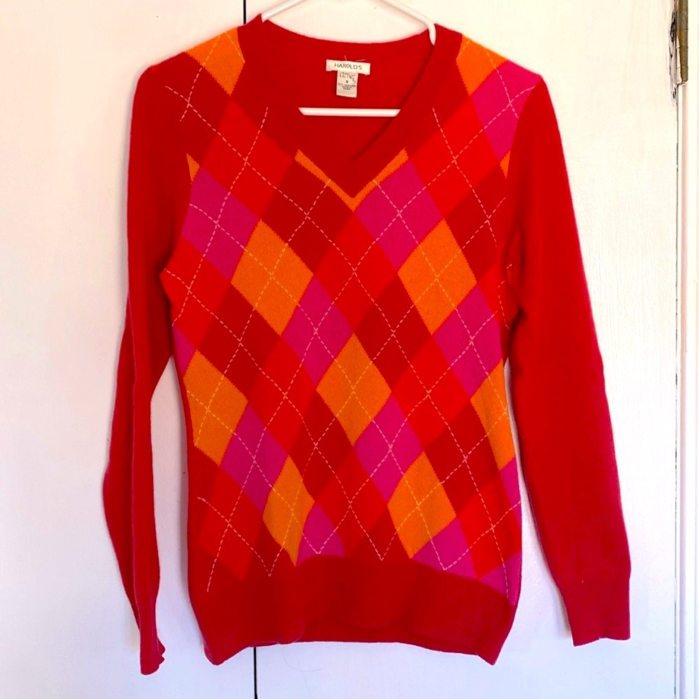 {Harold’s} VTG Argyle Cashmere Sweater
